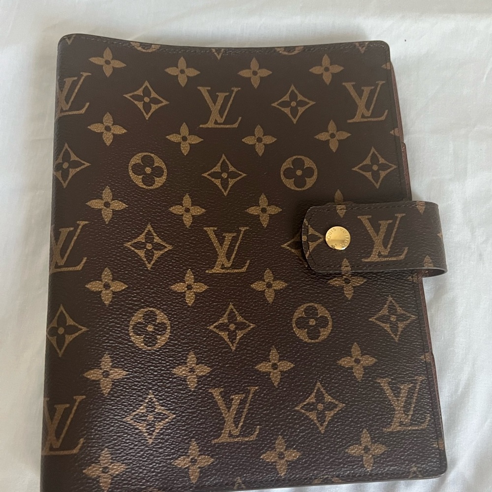 Louis Vuitton Ring Agenda Cover Monogram Canvas GM Brown